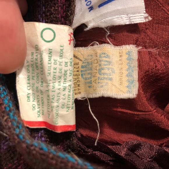 VTG Rainbow 100% wool pleated skirt - Picture 4 of 8